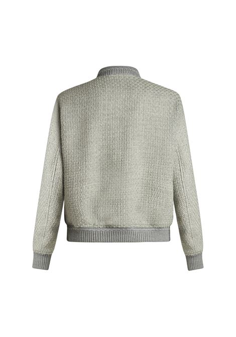 Light Grey Wool Bomber Jacket ETRO | MRBA0016-99TU2G0N0261