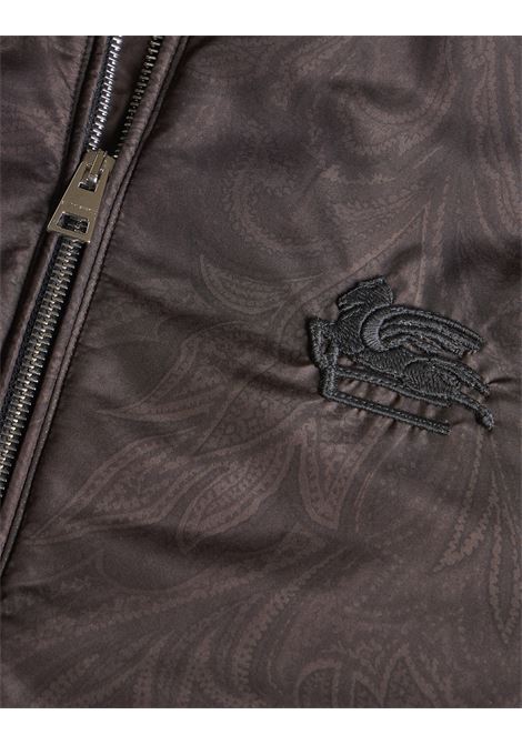 Black Paisley Bomber Jacket With Logo ETRO | MRBA0017-99SAS01X0810