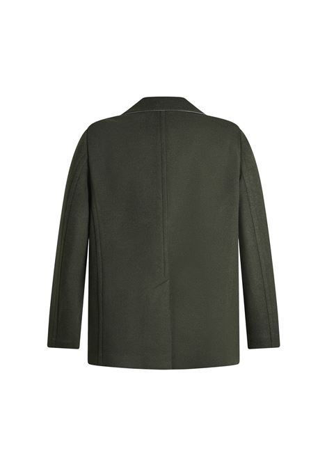 Dark Green Wool and Cashmere Peacoat ETRO | MRBA0048-99TU2G7V0687