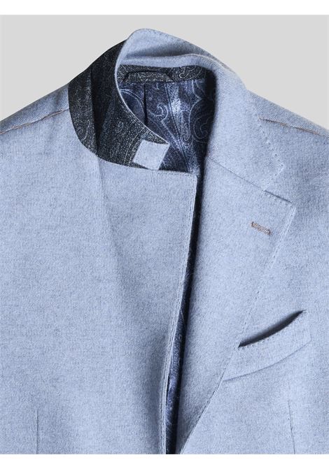 Light Blue Wool and Cashmere Blazer ETRO | MRCA0029-99JUB03B0028