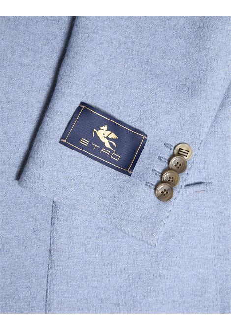 Light Blue Wool and Cashmere Blazer ETRO | MRCA0029-99JUB03B0028