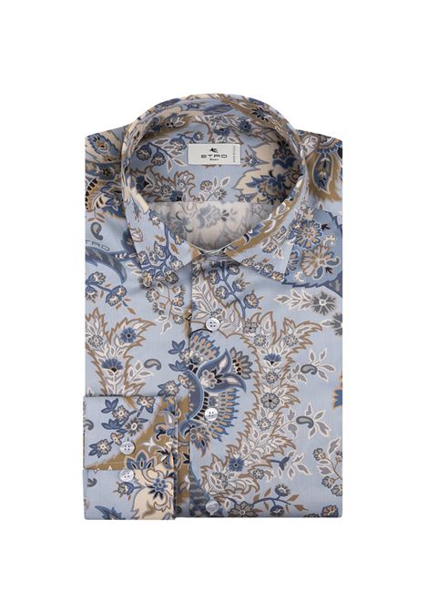 Light Blue Floral Paisley Shirt ETRO | MRIB0001-99SA5A9X0880