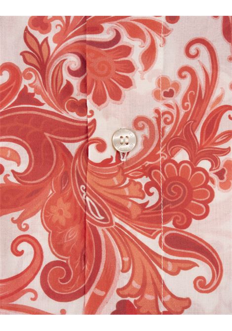 Camicia Bianca Con Grafica Paisley Rossa ETRO | MRIC0011-99SA5A3X0860