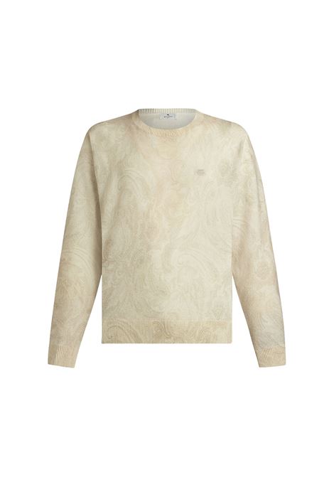 Beige Pullover With Inlaid Paisley Motif ETRO | MRKF0075-AK349N0503