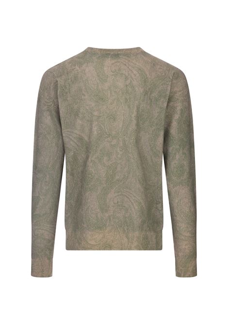 Green Pullover With Inlaid Paisley Motif ETRO | MRKF0075-AK349V0283