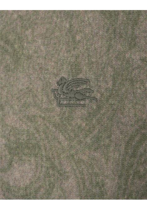 Pullover Verde Con Motivo Paisley Intarsiato ETRO | MRKF0075-AK349V0283