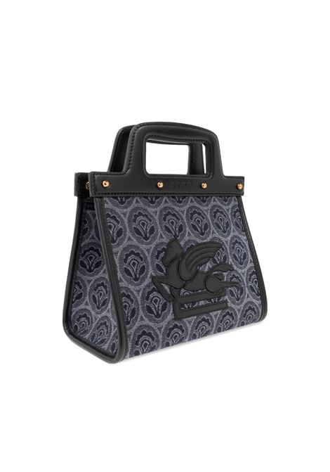 Medium Love Trotter Shopping Bag In Blue Jacquard Denim ETRO | WP1D0014-AQ037F0213