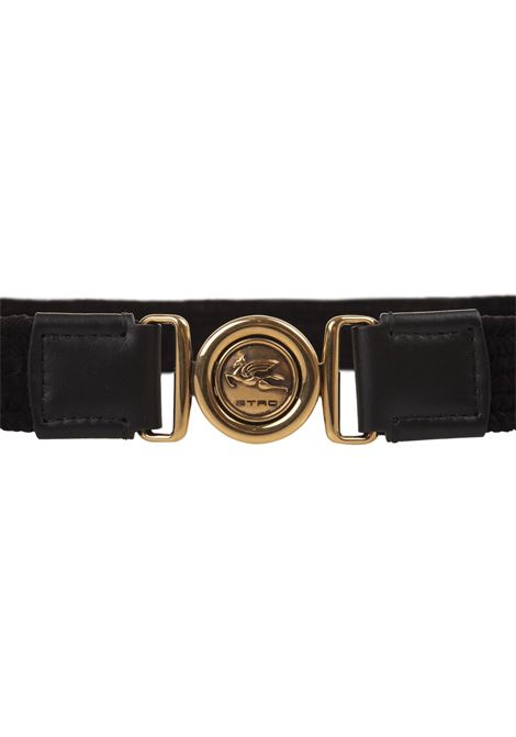 Black Pegaso Elasticised Belt ETRO | WP3A0008-AT230N0000