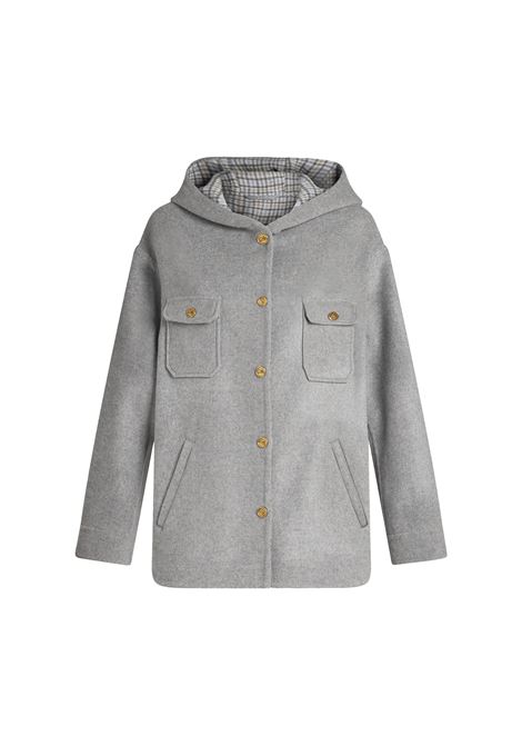 Grey Wool and Cashmere Double Woven Jacket ETRO | WRBA0029-99TU2G6N0495