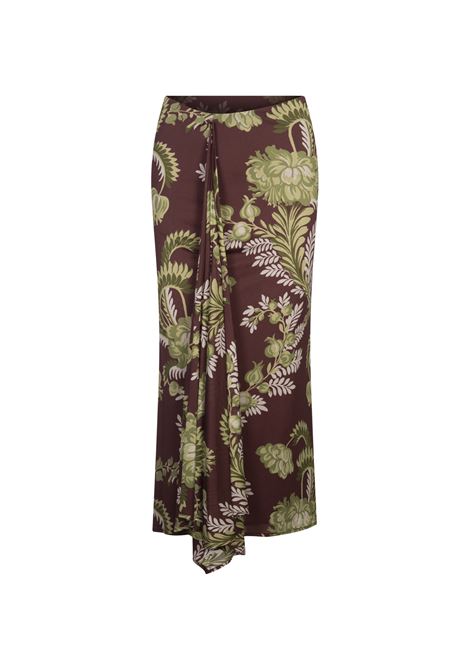 Bordeaux Midi Skirt With Floral Foliage Print ETRO | WRFA0070-AK550X0829