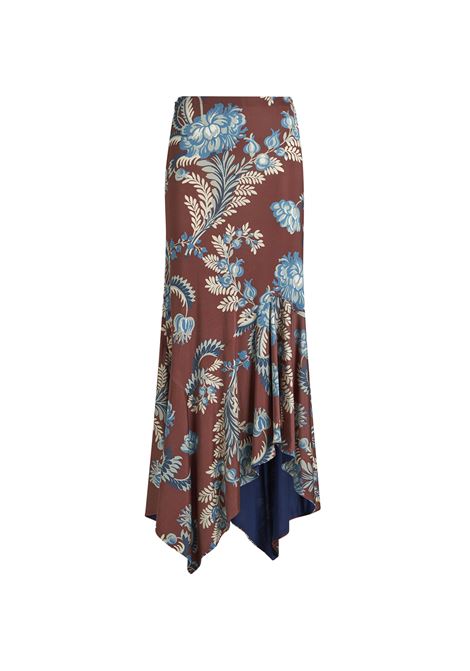 Burgundy Printed Jersey Midi Skirt ETRO | WRFA0089-99IAS26X0827