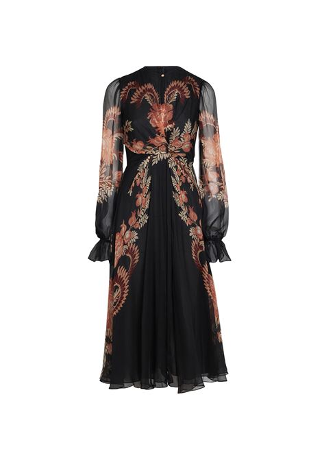 Abito In Chiffon Nero Stampato ETRO | WRHA0229-99SP198X0810