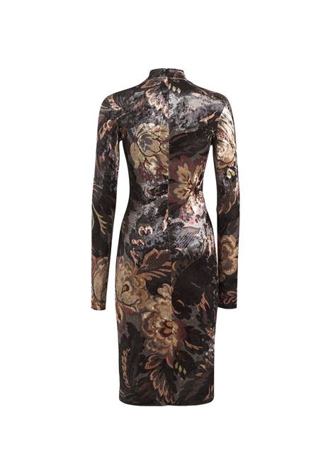 Grey Printed Chenille Midi Dress ETRO | WRHA0237-99IAS19X0831