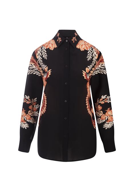 Black Silk Shirt With Print ETRO | WRIA0013-AV530X0810