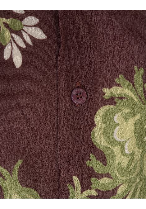 Burgundy Shirt With Floral Foliage Print ETRO | WRIA0028-99IA430X0829