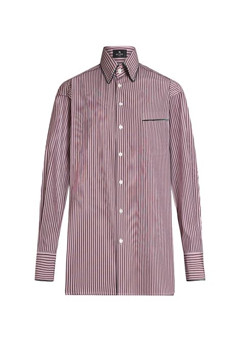 Pink Striped Poplin Shirt ETRO | WRIA0028-99TR560S8452