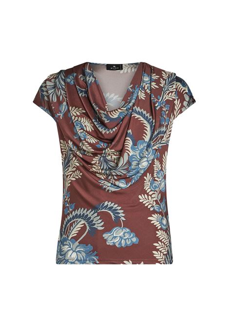 Top In Jersey Stampato Bordeaux ETRO | WRJA0076-99IAS26X0827