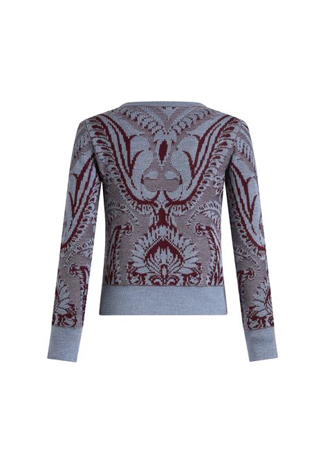 Burgundy Wool Jacquard Sweater ETRO | WRKE0179-AV371S9000