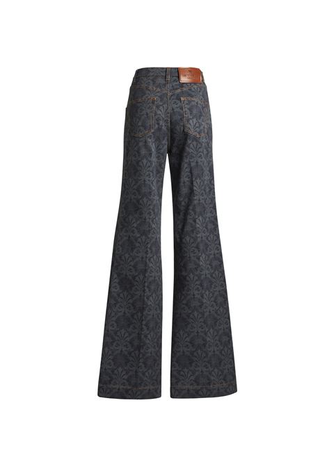 Jeans Flare Grigi Con Stampa ETRO | WRNB0004-AK527X0832