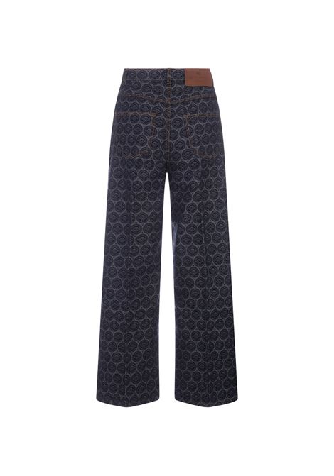 Jeans a Gamba Larga In Denim Blu Scuro Con Iconico Motivo ETRO | WRNB0013-99TJ529F0213