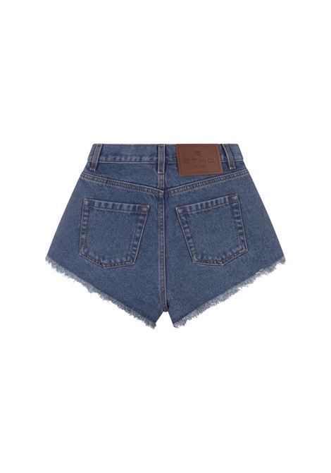 Blue Denim Shorts with High Waist ETRO | WRNG0001-AD239S9000