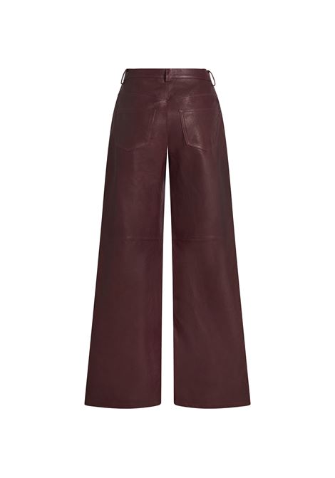 Burgundy Nappa Leather Baggy Trousers ETRO | WROC0003-AP009M2762