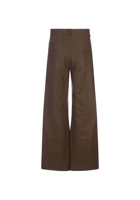 Brown Nappa Leather Baggy Trousers ETRO | WROC0003-AP009M3859