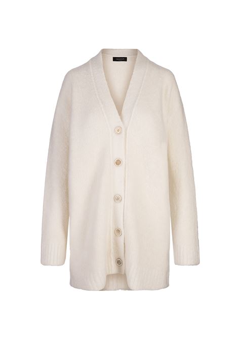 Cardigan In Seta e Cashmere Bianco FABIANA FILIPPI | MAD214F034I90000000142