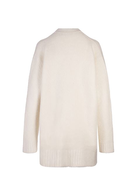 Cardigan In Seta e Cashmere Bianco FABIANA FILIPPI | MAD214F034I90000000142