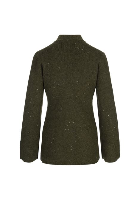 Cardigan Slim Fit Verde Con Paillettes FABIANA FILIPPI | MAD214F0650000D2966157