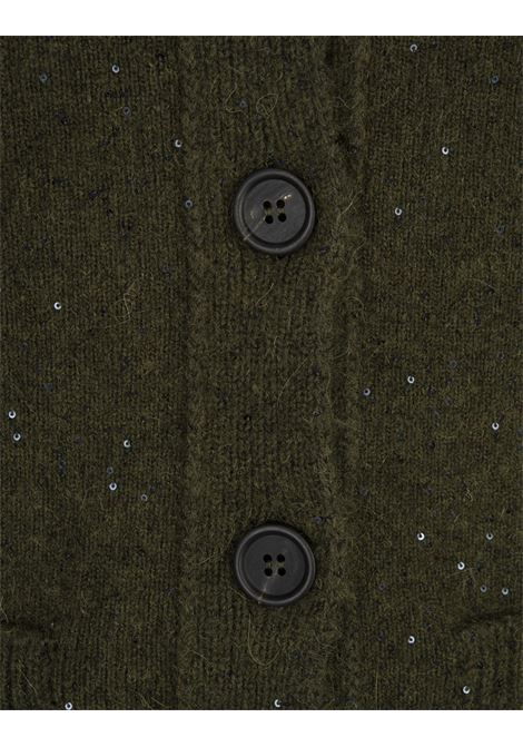 Cardigan Slim Fit Verde Con Paillettes FABIANA FILIPPI | MAD214F0650000D2966157