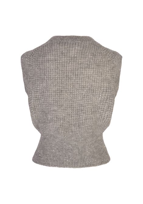 Gilet In Misto Mohair Grigio FABIANA FILIPPI | MAD214F095D72300008132