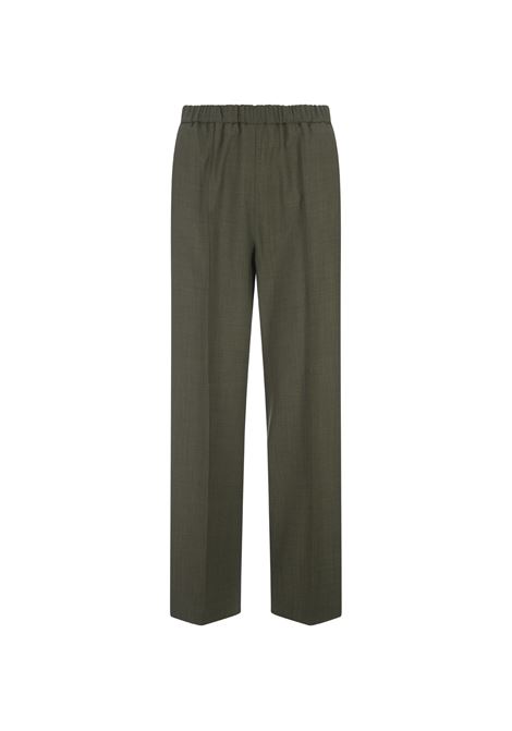 Olive Green Wool Jogging Trousers FABIANA FILIPPI | PAD214F322D62000006157