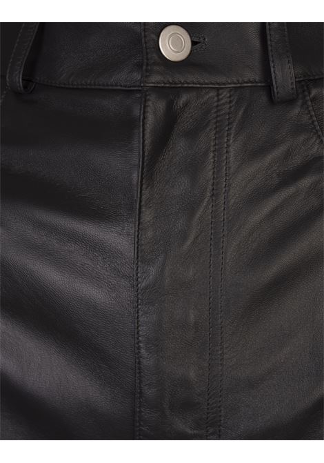 Black Leather Straight Leg Trousers FABIANA FILIPPI | PLD224F404L06800008187