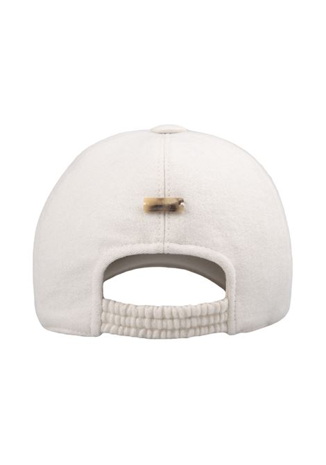 White Cashmere Felt Baseball Hat FEDELI | 008010001-TALCO