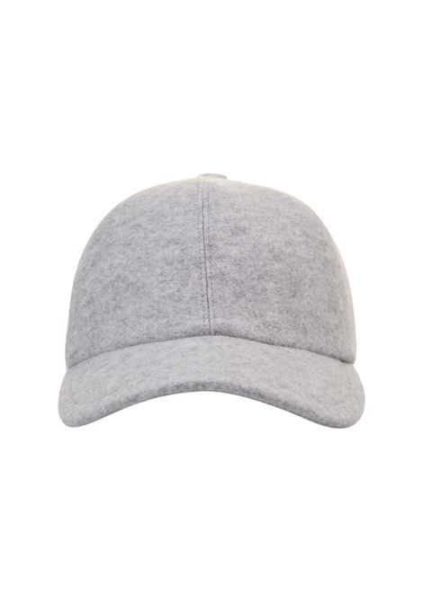 Grey Cashmere Felt Baseball Hat FEDELI | 008010012-GREY