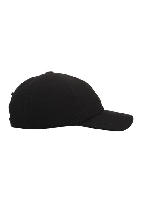 Black Cashmere Felt Baseball Hat FEDELI | 008010015-NERO