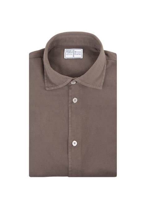 Steve Polo Shirt In Brown Giza Piquet FEDELI | 010143