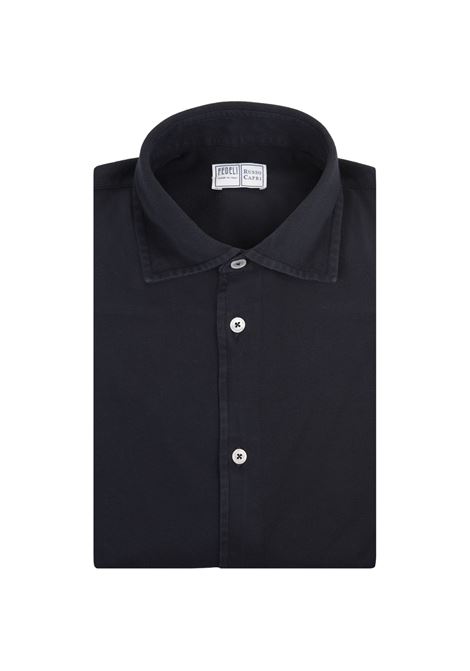 Steve Polo Shirt In Black Giza Piquet FEDELI | 0101626