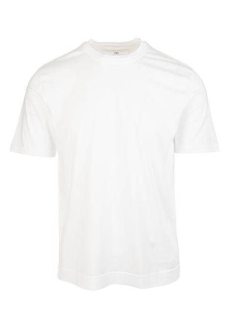 FEDELI T-Shirt Basic In Jersey Giza Bianco - FEDELI