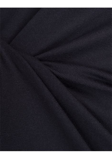 Round Neck Pullover In Navy Blue Wool FEDELI | 070126