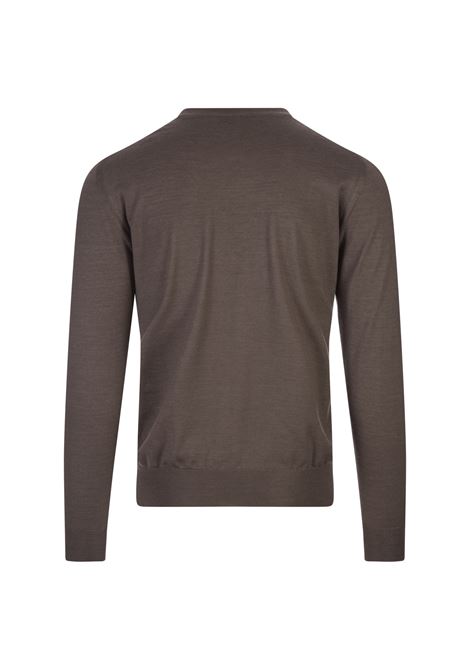 Pullover Girocollo Taupe In Cashmere e Seta FEDELI | 0711942