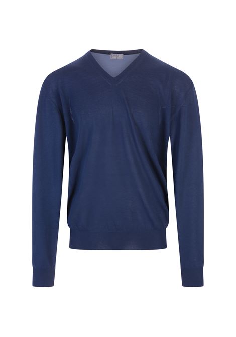 FEDELI Pullover Millionaire In Cashmere Blu - FEDELI