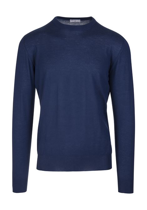 Pullover Girocollo In Cashmere Milionaire Blu FEDELI | 0570916