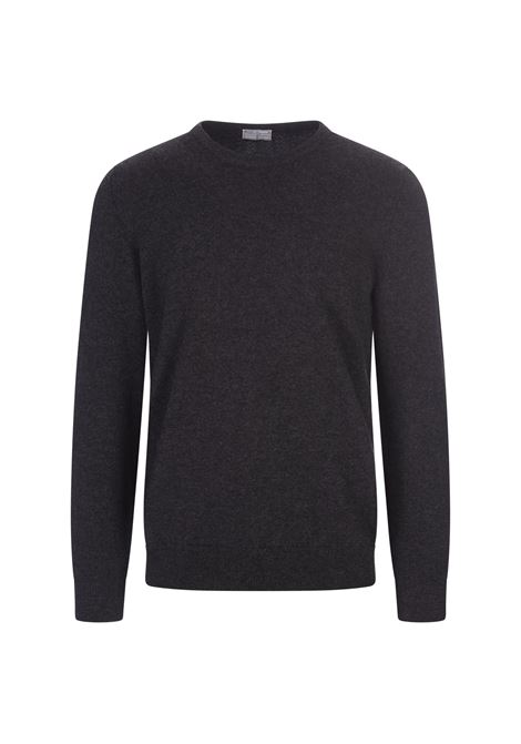 Pullover a Girocollo In Cashmere Antracite FEDELI | 061076