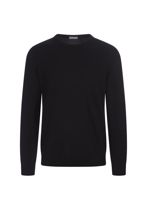 FEDELI Pullover a Girocollo In Cashmere Blu Profondo - FEDELI