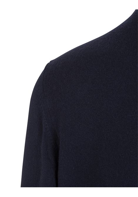 Dark Blue Cashmere Round-Neck Pullover FEDELI | 07001BLUE SCURO