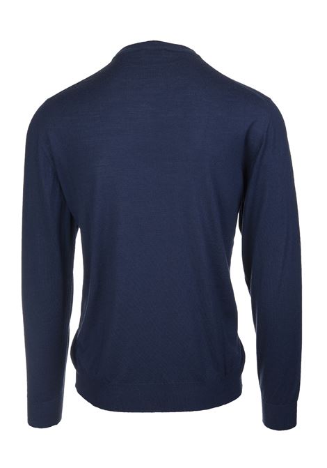 Pullover Girocollo In Lana Blu Scuro FEDELI | 0701249