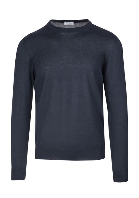 Night Blue Arg. Pullover In Cashmere and Silk FEDELI | 0711912