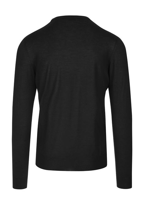 Black Round Neck Pullover In Cashmere and Silk FEDELI | 071199